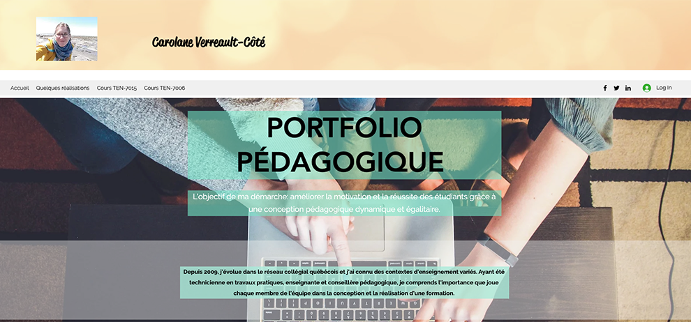 Site web de Caroline Verreault-Côté