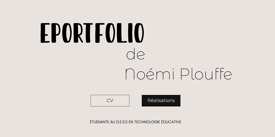 Site web de Noémie Plouffe