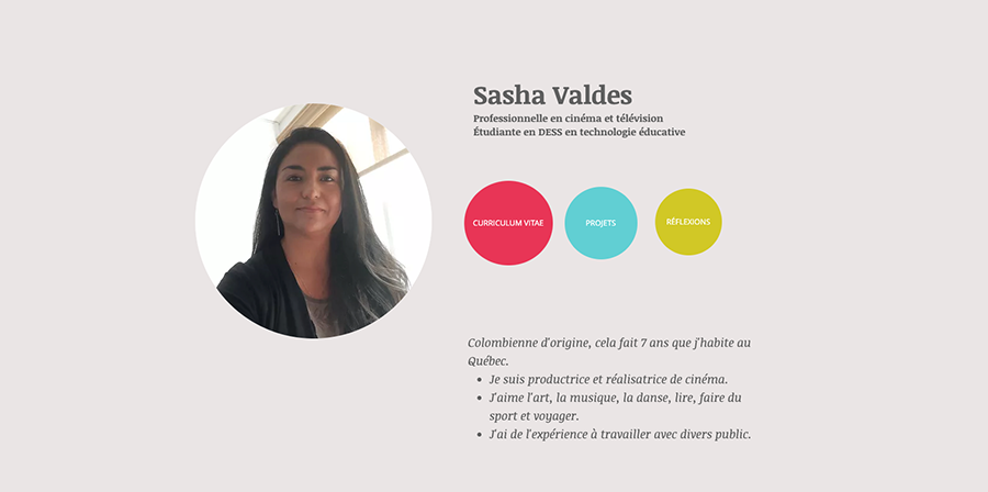 Site web de Sasha Valdes