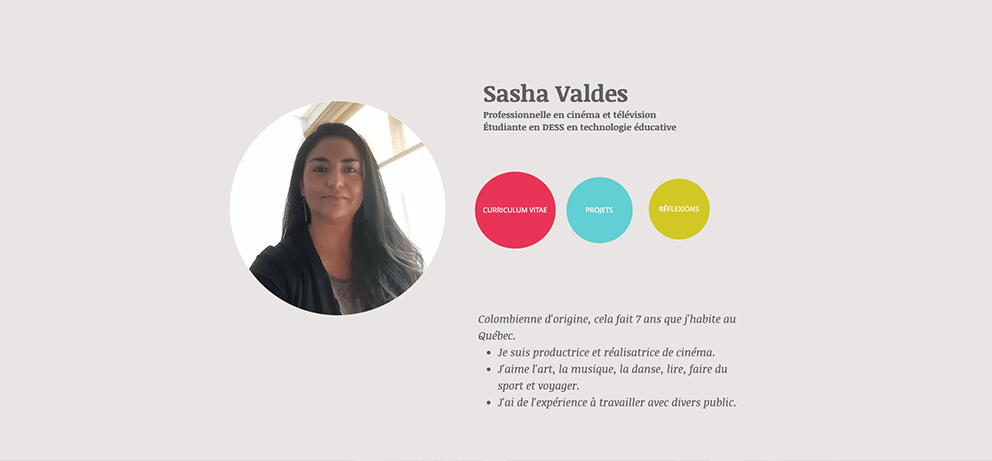 Site web de Sasha Valdes