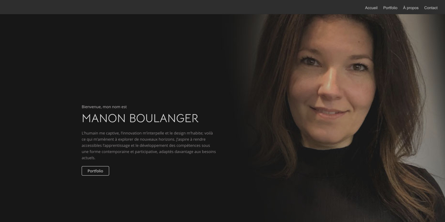 Site web de Manon Boulanger
